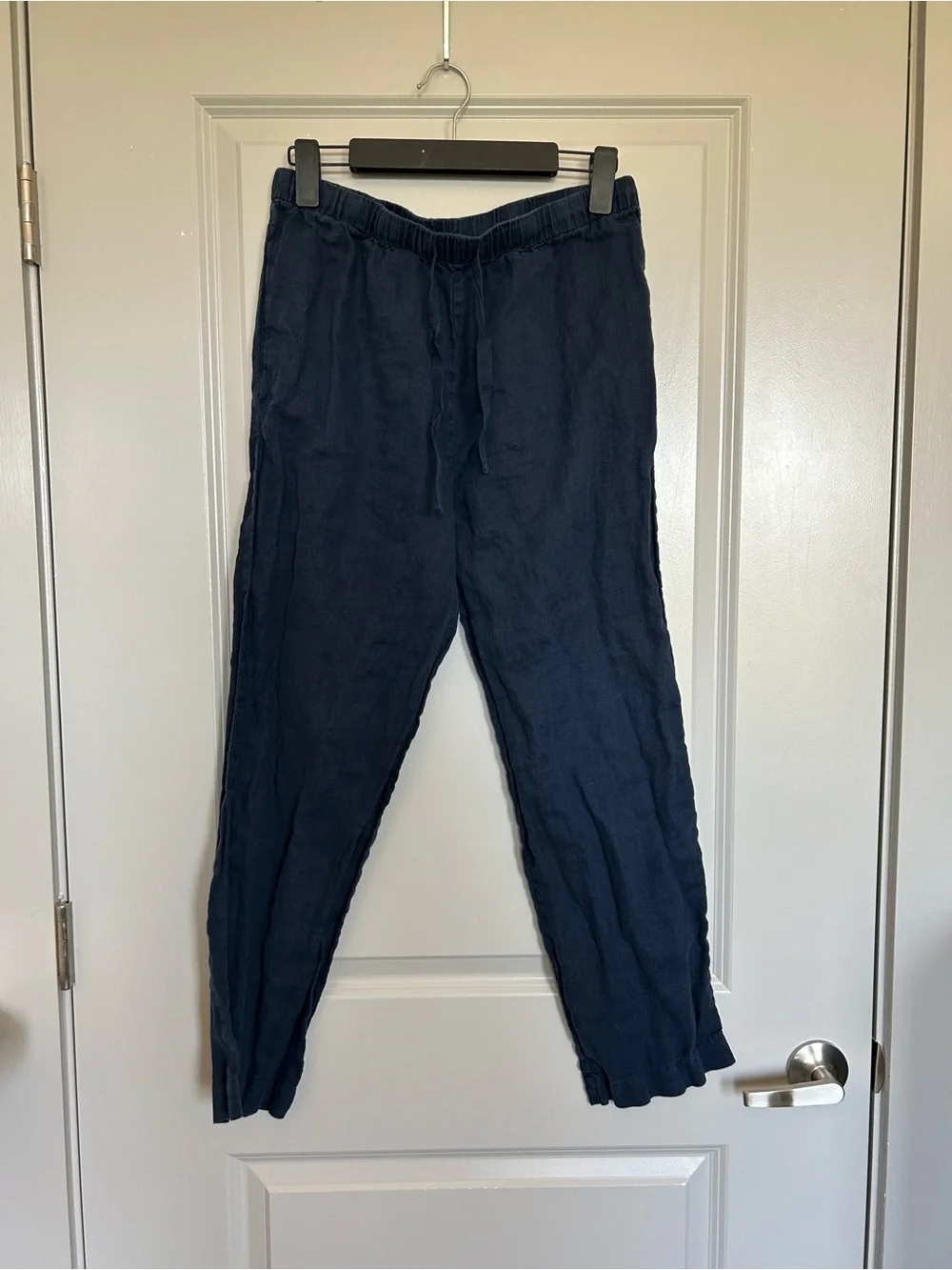 Quince Women’s 100% European Linen Pajama Bottoms in Deep Navy